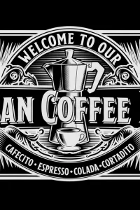 Cuban Coffee Bar — Moka & Dominoes — engraved slate artwork from the Cuban & Latino Heritage collection