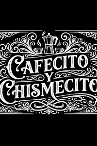 Cafecito y Chismecito — engraved slate artwork from the Cuban & Latino Heritage collection