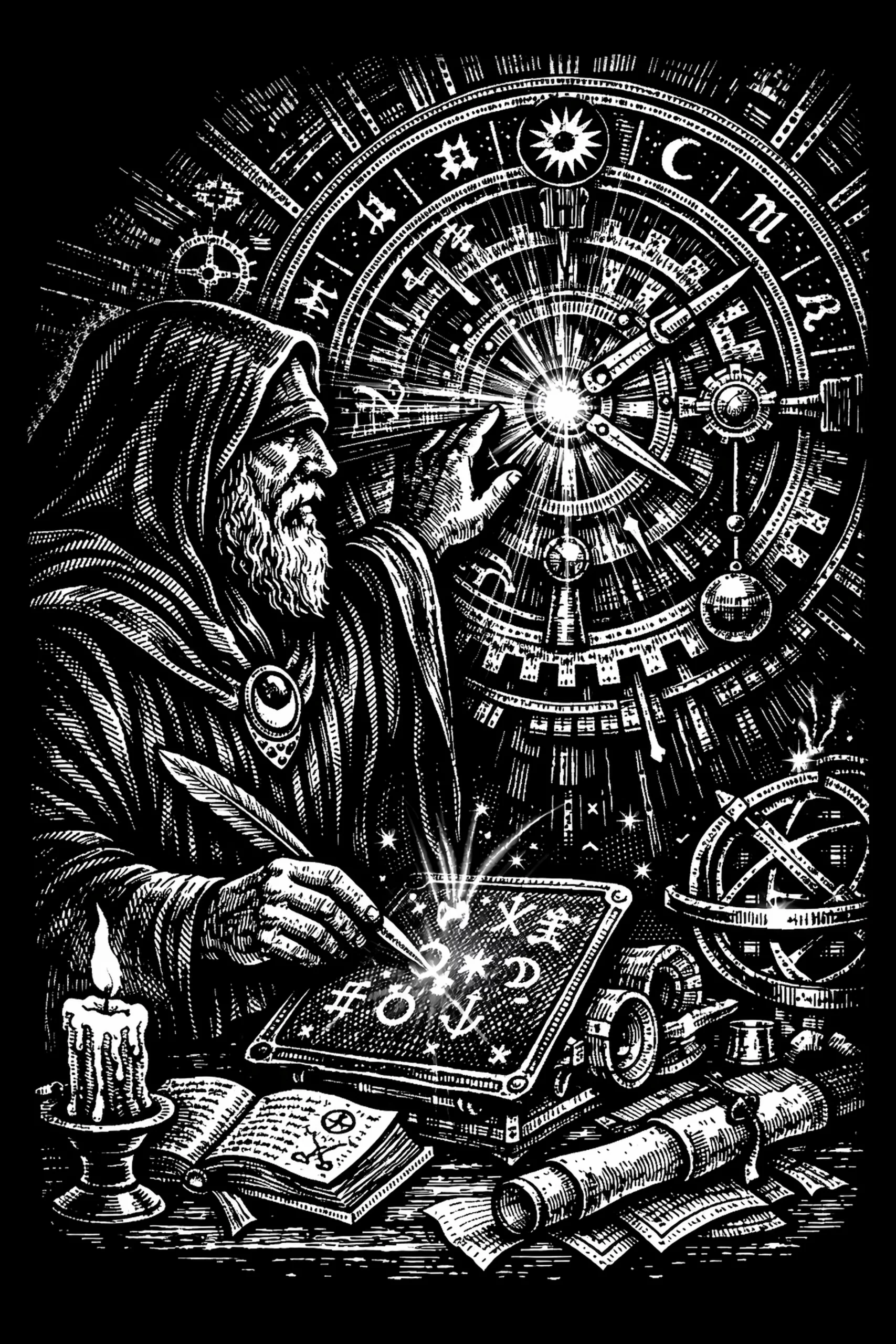 The Starbound Cartographer — engraved slate artwork from the Family & Inspiration collection