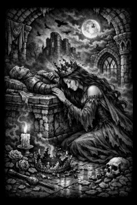 Moonlit Vigil at the Broken Crown