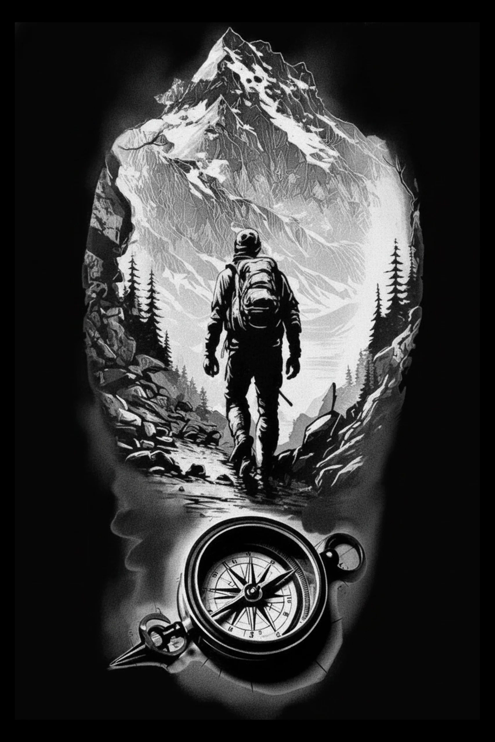 Path to the Peak — engraved slate artwork from the Nature & Wildlife collection