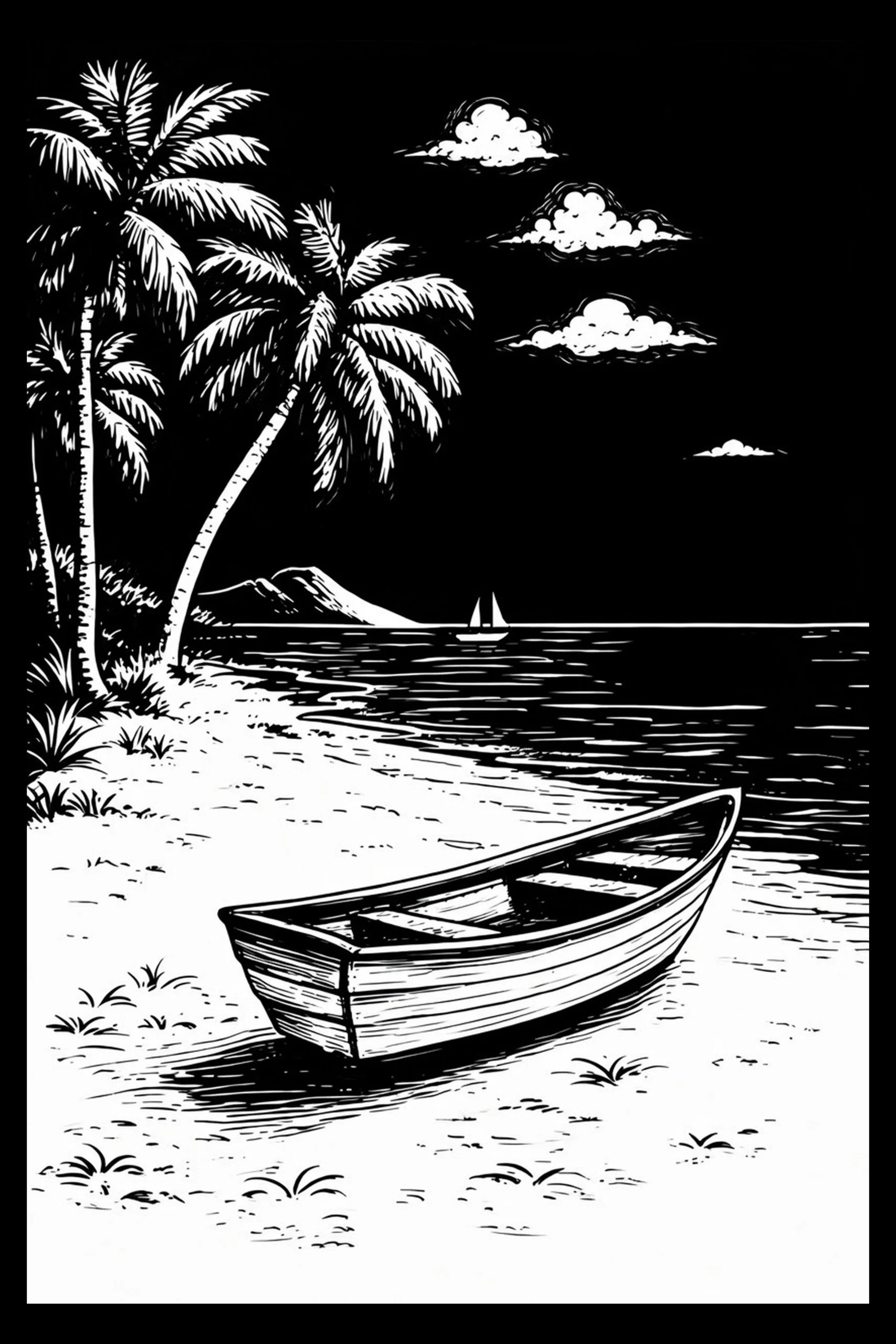 Low Tide Anchor — engraved slate artwork from the Nature & Wildlife collection