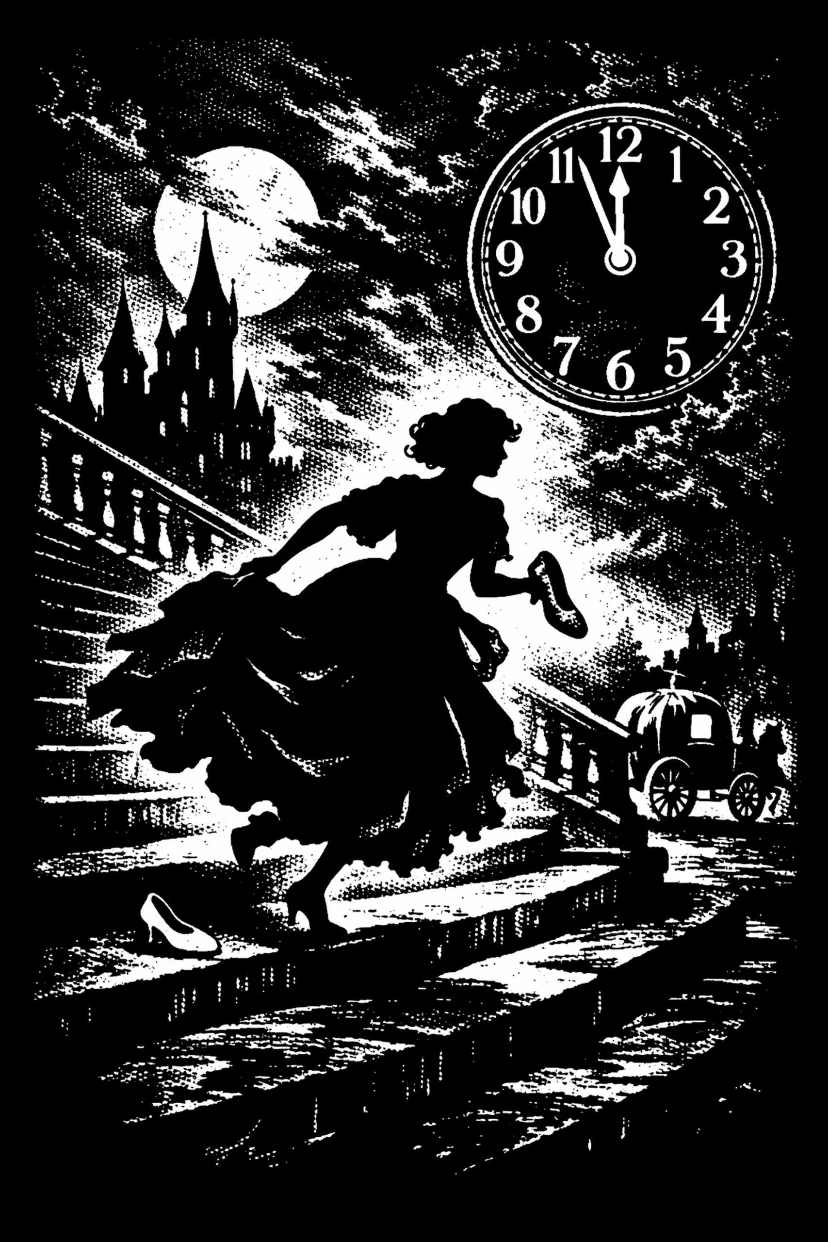 The Last Stair Before Dawn — engraved slate artwork from the Fairy Tales & Storybooks collection