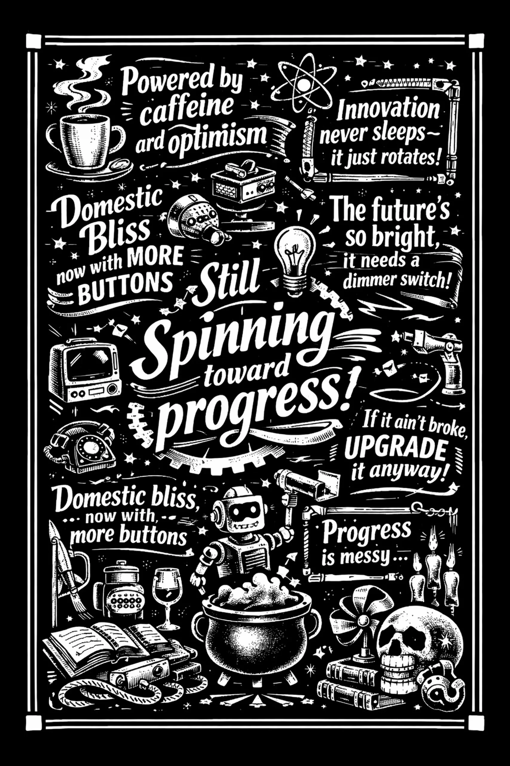 Still Spinning — engraved slate artwork from the Theme Park Nostalgia collection