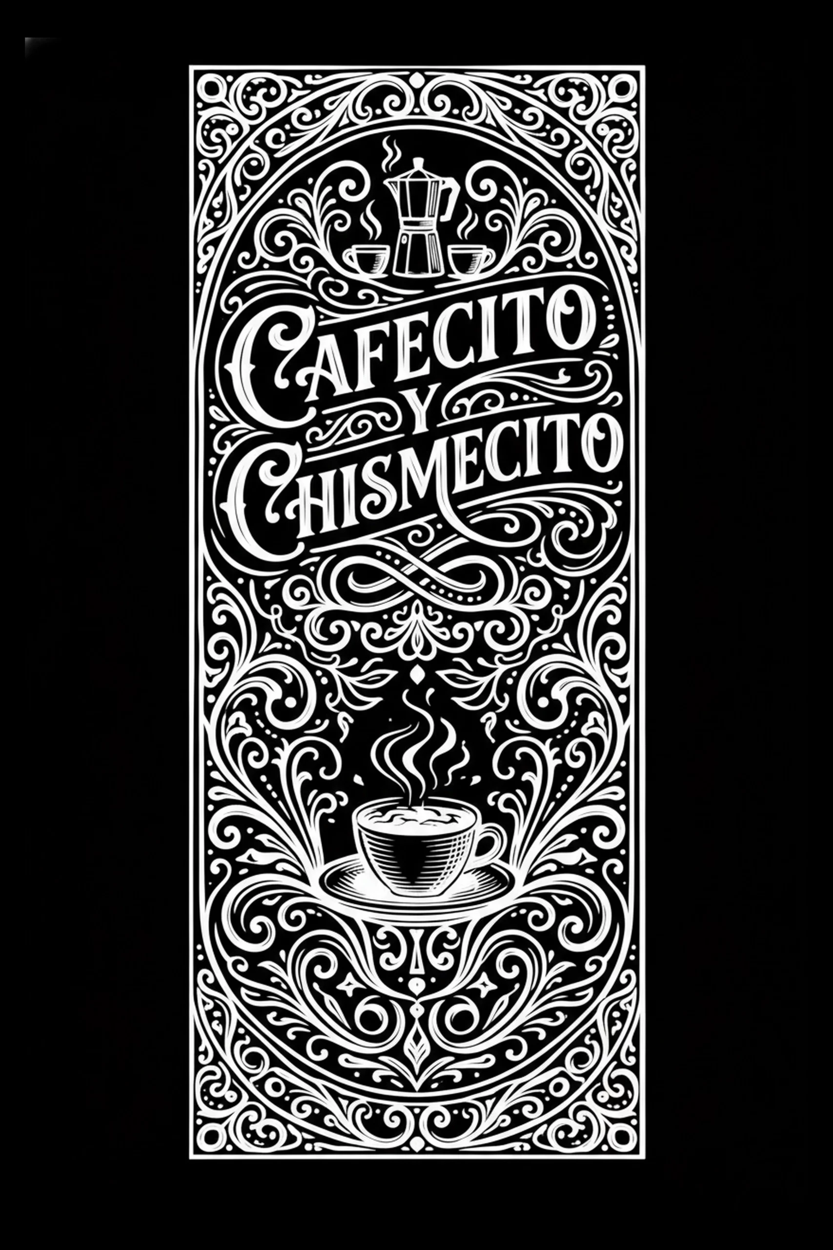 The Cafecito House Rules — engraved slate artwork from the Cuban & Latino Heritage collection