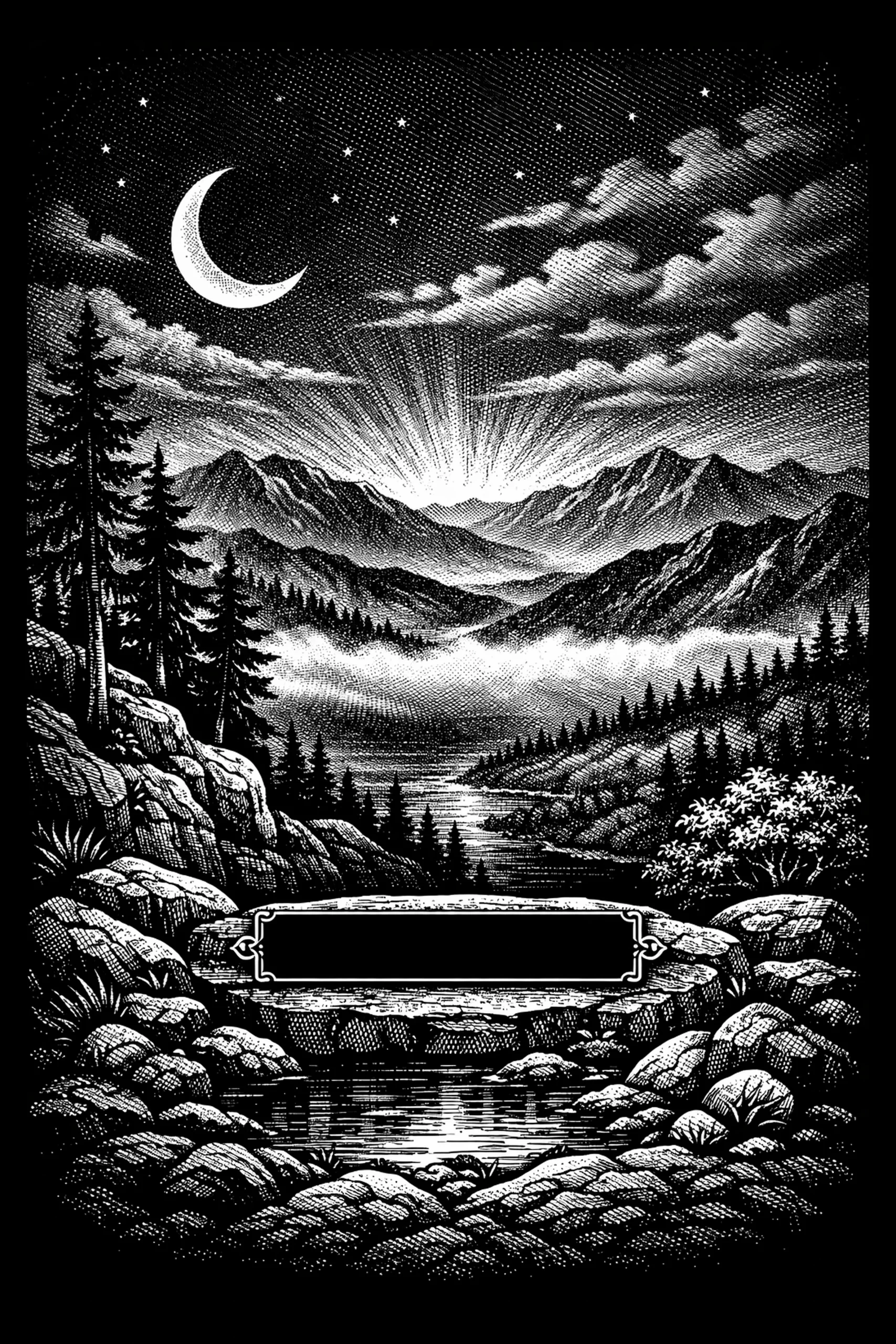 Radiant Saddle — engraved slate artwork from the Nature & Wildlife collection