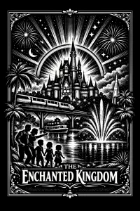Enchanted Kingdom — engraved slate artwork from the Theme Park Nostalgia collection