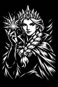 Frost Crown — engraved slate artwork from the Heroes & Adventures collection