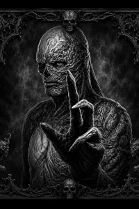 A Quiet Warning — engraved slate artwork from the Dark Fantasy collection