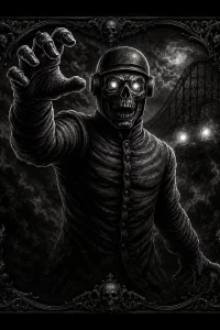 Reaching Rider — engraved slate artwork from the Dark Fantasy collection