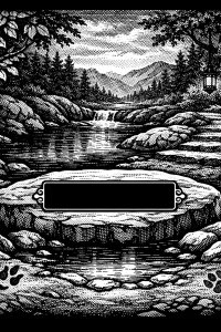 The Hidden Pool — engraved slate artwork from the Nature & Wildlife collection