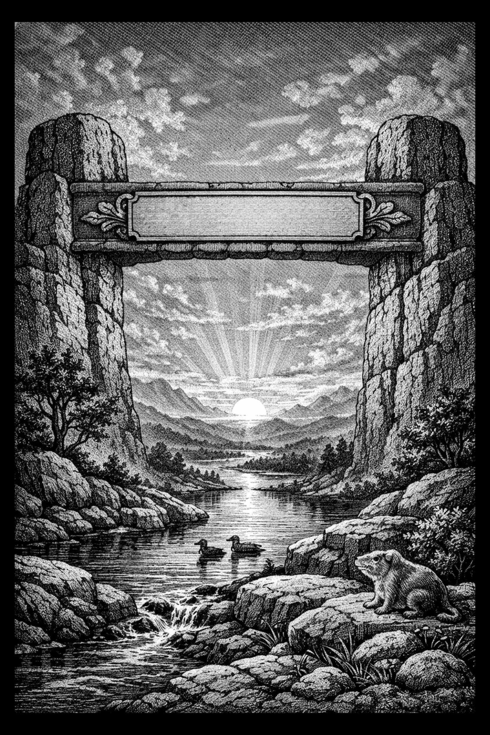 Threshold of Morning — engraved slate artwork from the Nature & Wildlife collection