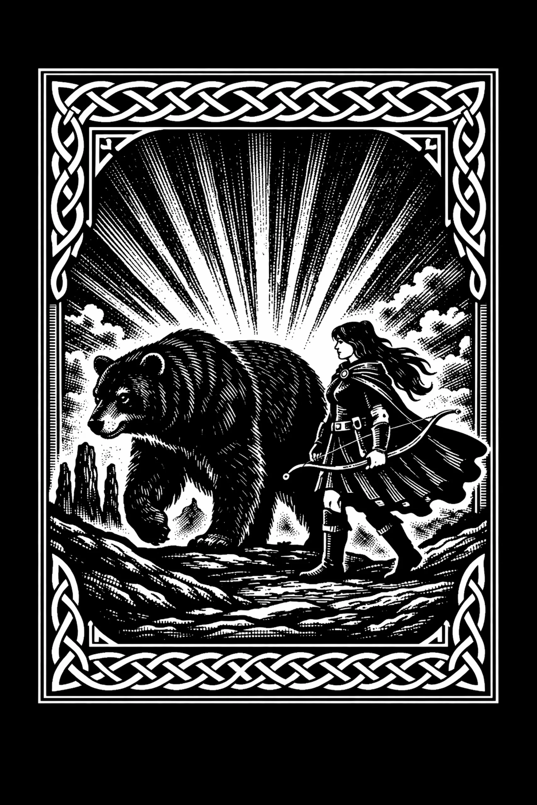 Radiant Passage — engraved slate artwork from the Heroes & Adventures collection