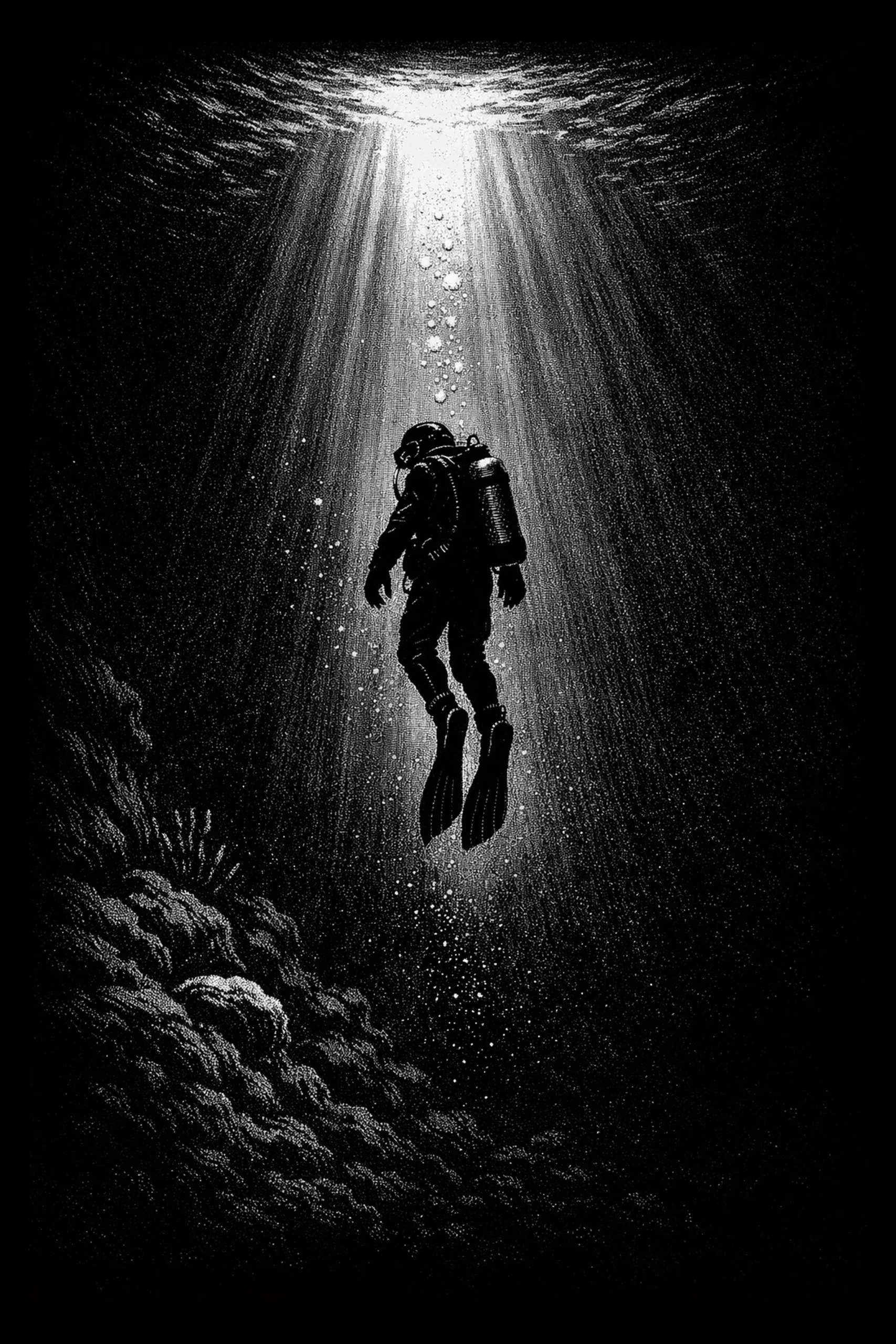 Ascent Through the Light — engraved slate artwork from the Nature & Wildlife collection