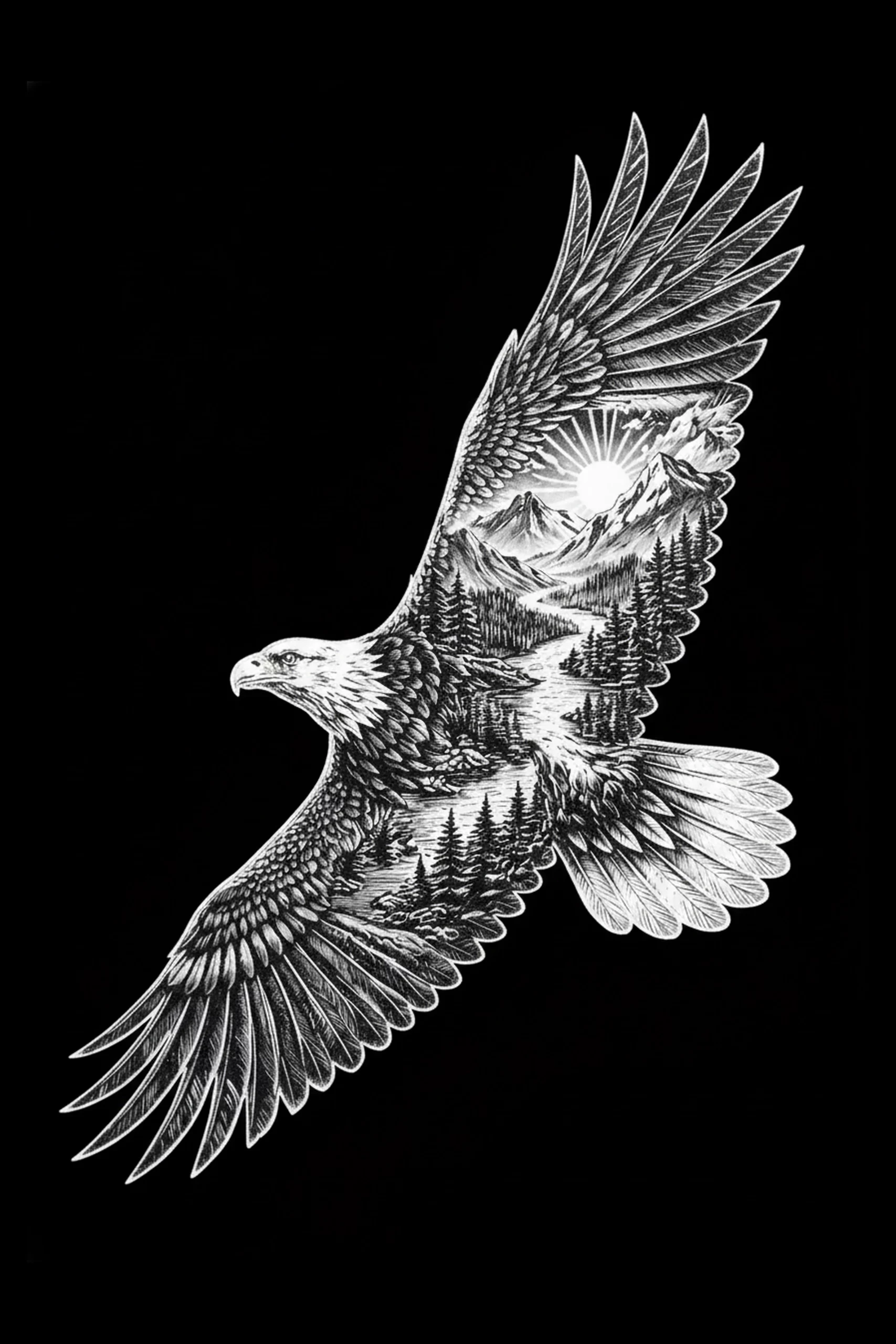 Sun-Winged Flight — engraved slate artwork from the Nature & Wildlife collection
