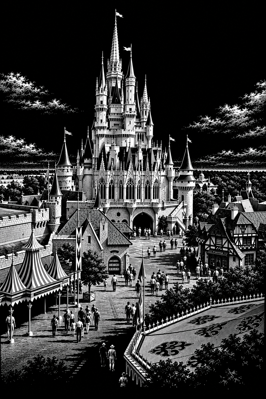 Summer Above the Kingdom 1976 engraved on natural slate